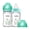 Blue, variant on YOHKOH New Born Baby Glass Feeder Bottles,6oz Baby Bottle Glass Red,2pk