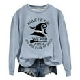 thumbnail image 2 of Home Of The Wicked Witch Halloween Sweatshirts for Women Long Sleeve Crewneck Witch Graphic Sweatshirt Pullover Tops, 2 of 4