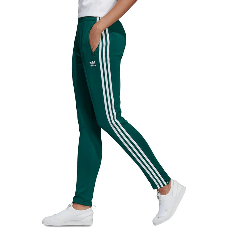 adidas Womens Adicolor Superstar Fitness Workout Track Pants Green -