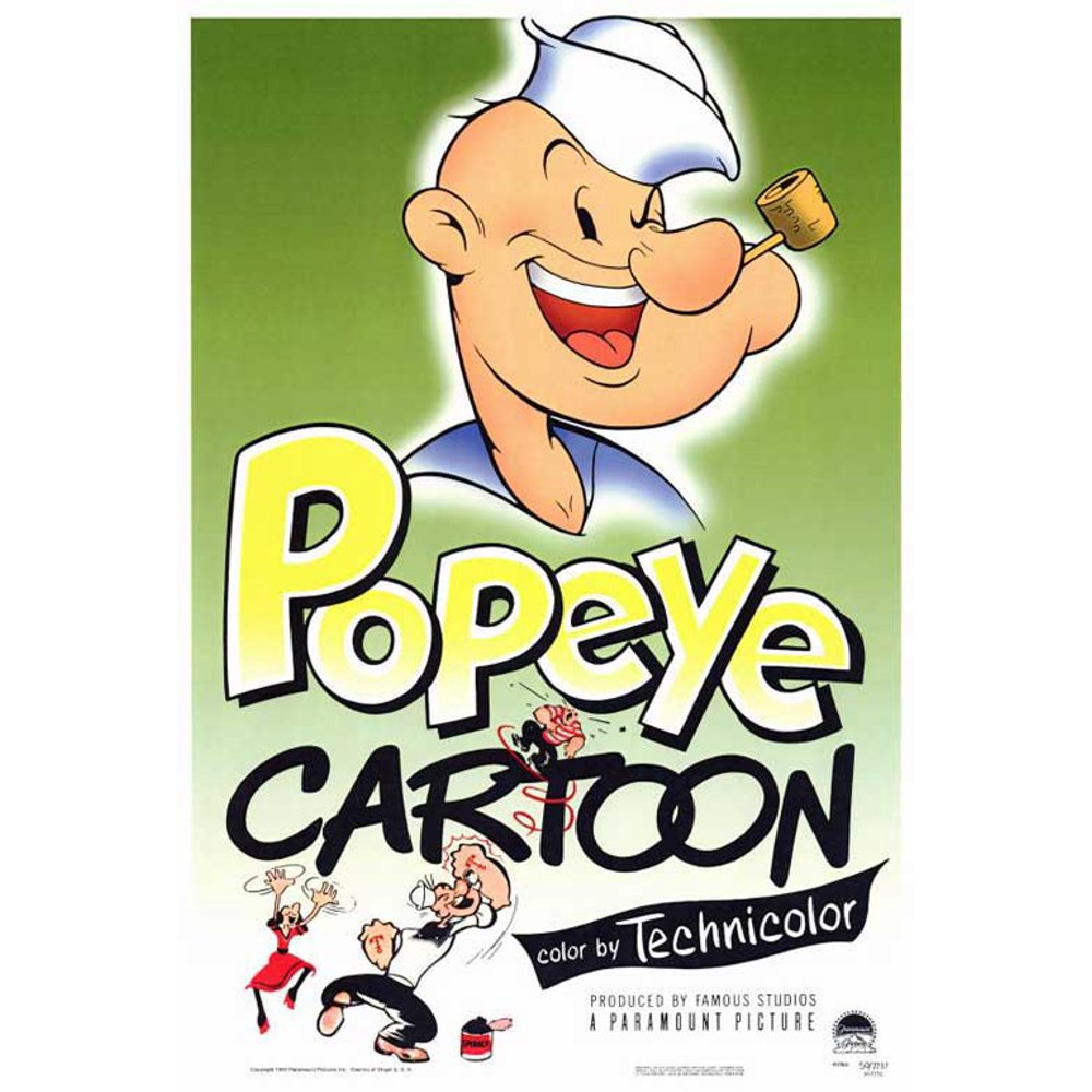 Popeye movie POSTER (Style A) (27" x 40") (1950)