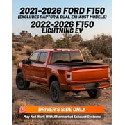 WOLFBOX Retractable Bed Step for 2021-2026 Ford F-150 & 2022-2026 Lightning EV, Two-Tier Design, 330 Lbs Heavy Duty, Non-Slip Tailgate Step, Easy Bolt-On (Excludes Raptor/Dual Exhaust Models)