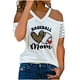 thumbnail image 1 of Blusa de manga corta con estampado de cuello en V informal para mujer con estilo Camiseta de verano con hombros descubiertos OAVQHLG3B Store  lin121212, 1 of 5