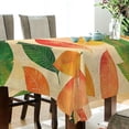 thumbnail image 5 of Yayeee Tablecloths 54" x 54" Rectangle Wrinkle Resistant Party Table Cover, Green Retro Autumn Leaves, 5 of 8