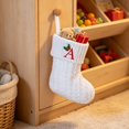 thumbnail image 5 of Knitted Christmas Stockings with Initials, 6.3''x7.8'' White Custom Embroidery Christmas Stockings with Letter, Personalized Xmas Decoration for Holiday Family Party - A, 5 of 6