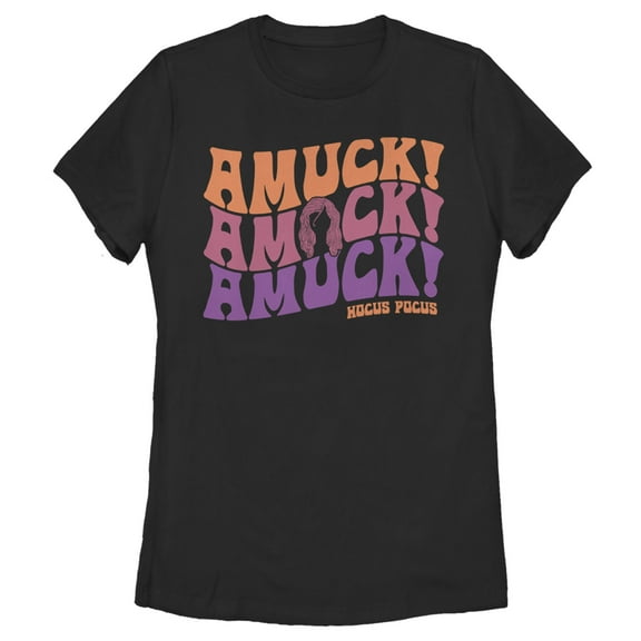 Women's Hocus Pocus Amuck Phrase  Graphic Tee Black Medium