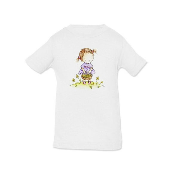 Girl With A Flower Basket T-Shirt Infant -Image by Shutterstock, 24 Months