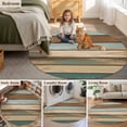 thumbnail image 5 of Round Rugs 3.3Ft, Blue Brown Green Farmhouse Round Area Rug Washable Indoor Throw Carpet, Retro Vintage Wood Soft Non Slip Circle Rug for Laundry Room Patio Home Decor Aesthetic, 5 of 8