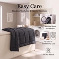 thumbnail image 5 of KINMEROOM King Size 3-Piece All-Season Down Alternative Comforter Set Deep Black (Comforter and Pillowcase Bedding Set), 5 of 8