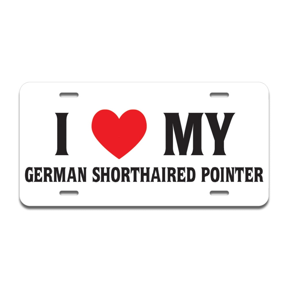 german shorthaired pointer license plate