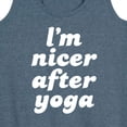 thumbnail image 3 of Instant Message - I'm Nicer After Yoga - Women's Racerback Tank Top, 3 of 6