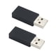 thumbnail image 1 of Cable adaptador de extensión USB 3.0 macho a USB hembra (2 unidades) con carcasa de aleación de aluminio (negro), 1 of 7