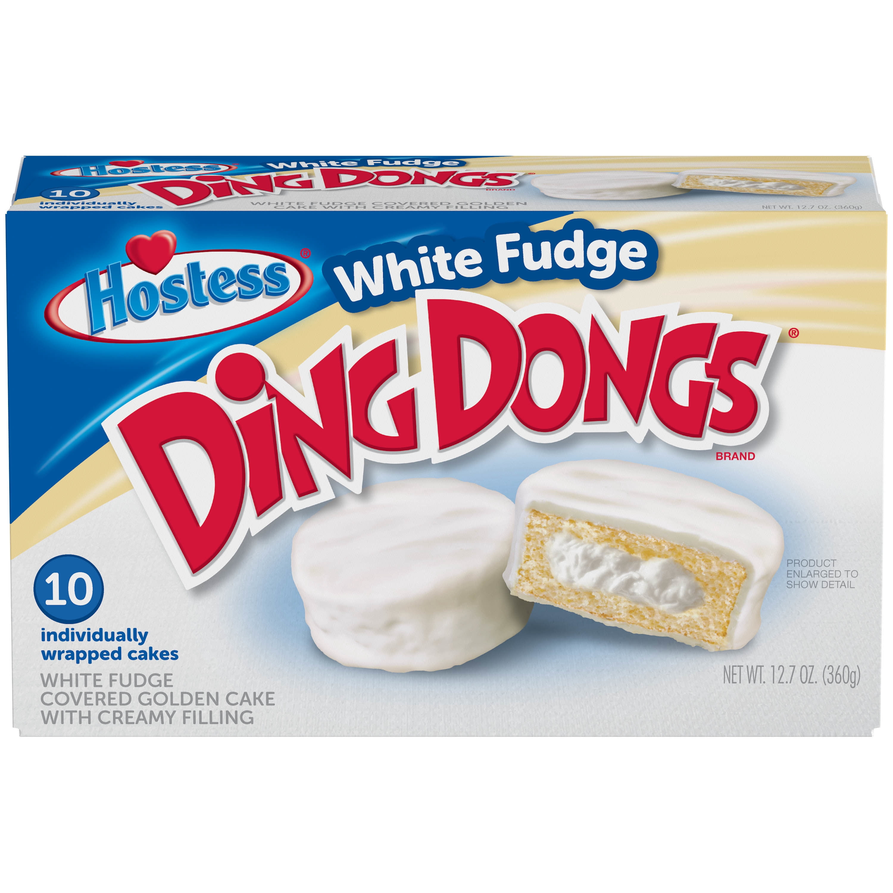 HOSTESS White Fudge DING DONGS, 10 Count , 12.70 oz