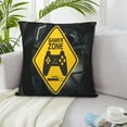 thumbnail image 6 of ZICANCN Decorative Throw Pillow Covers , Gamer Zone Warning Couch Sofa Decorative Knit Pillow Covers for Living Room Farmhouse 16"x16", 6 of 8