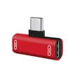 thumbnail image 3 of Headphone Converter, for Xiaomi Redmi Audio Type C Adapter, Dual Type C Jack for Earphone Listen Music + Charging, 3 of 8