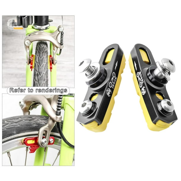 1 Par de Bloques de Freno de Bicicleta, Pastillas de Freno, Zapatos de Repuesto de Freno en Aleación de Aluminio, Silencioso, Resistente Al Desgast Baoblaze Bloques de freno de bicicleta