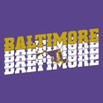 thumbnail image 3 of Baltimore Retro Repeat - Sports Team City Pride Tailgating T Shirt - 2X-Large - Purple, 3 of 6