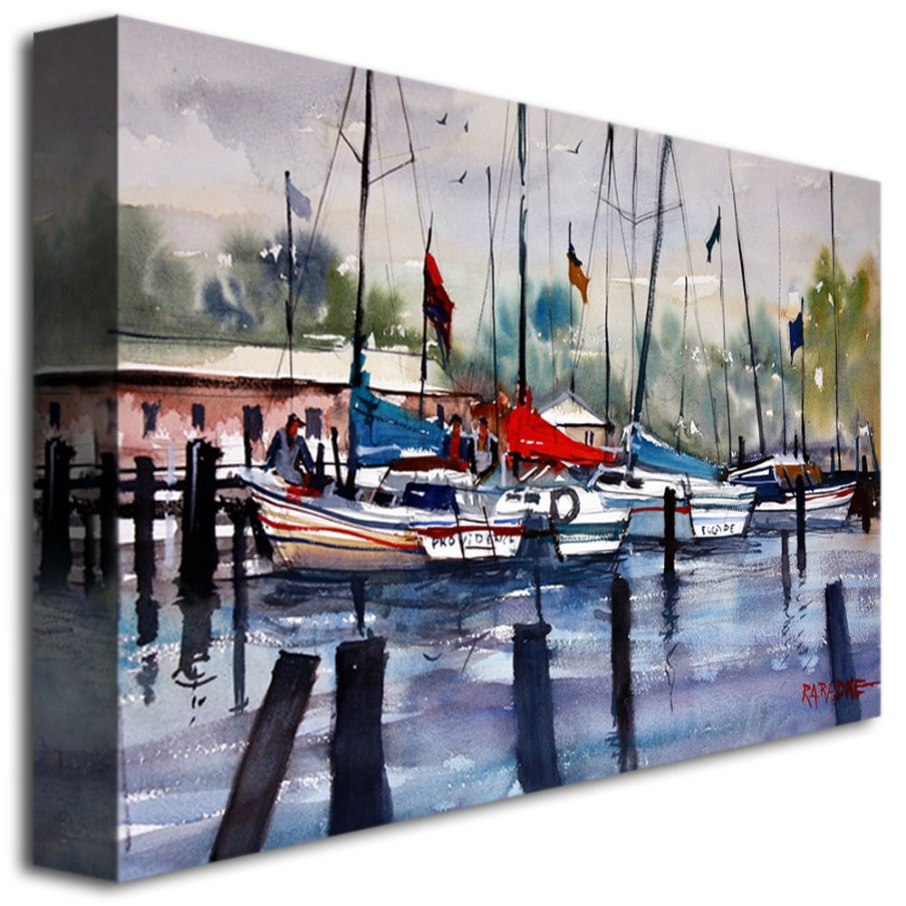 Trademark Art "Menominee Marina" Canvas Art by Ryan Radke