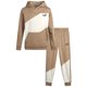 thumbnail image 1 of Sudadera con capucha de forro polar PUMA para niños de 8 a 16 años, color caqui, 1 of 7