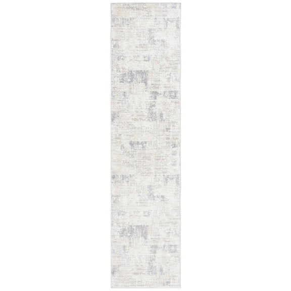 SAFAVIEH Opal Lanford Abstract Runner Rug, Ivory/Grey, 2'3" x 9'