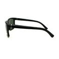 thumbnail image 3 of Mens Polarized Mod Minimal Rectangular Sport Plastic Sunglasses Shiny Black Green, 3 of 4