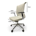 thumbnail image 4 of Ambesonne Oriental Office Chair Cover Stretchable High Back, Paisley Inspired Pattern, Grey Yellow Dark Tan, 4 of 6