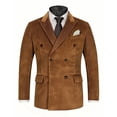 thumbnail image 5 of Fgnfyis Mens Blazer Rugged Western Corduroy Jacket Autumn Thickened Layered Style Without Logo for Casual Wear Mens Jacket Coffee XS, 5 of 7
