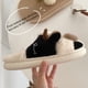 thumbnail image 5 of Minnieouse Zapatillas adorables para el hogar para mujer, sandalias reutilizables lavables cálidas de felpa para invierno y otoño, sandalias de Calzado 42-43, 5 of 6