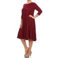 thumbnail image 3 of MOA COLLECTION Women's Plus Size Women's Jersey Knit A-Line Dress, 3 of 6