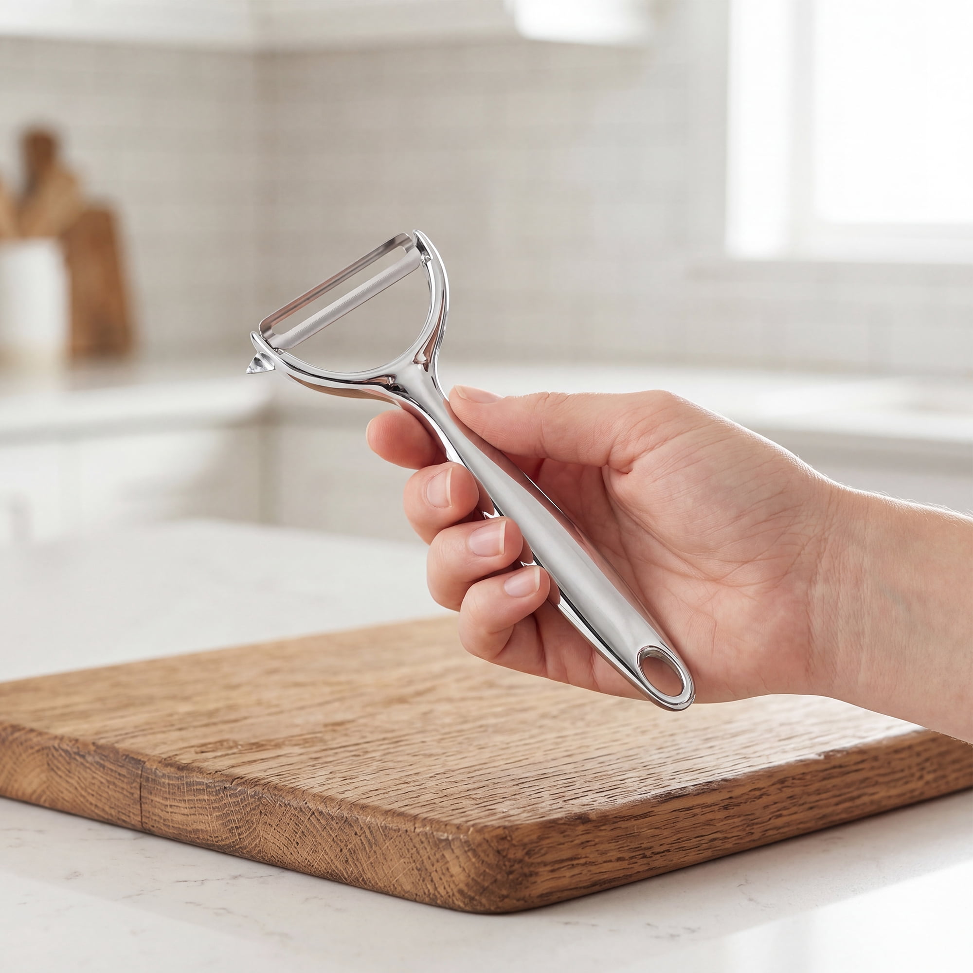 Unique Bargains Stainless Steel Y Vegetable Peeler with Handle Silver 5.9x2.4 inch
