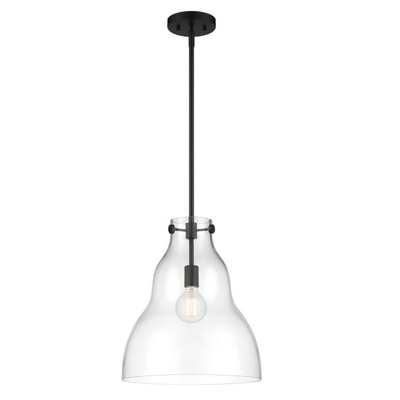 Designers Fountain Lakeview 1 Light Matte Black Pendant, D229M-14P-MB