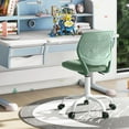 thumbnail image 2 of HYJY Small Home Office Desk Chair, Swivel Rolling Study Computer Chair, Adjustable Height Task Chair with Armless Mid Back, Upholstered Mesh Seat, Light Green, 2 of 14