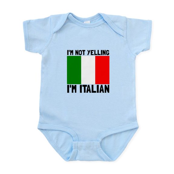 CafePress - Yelling Italian Body Suit - Baby Light Bodysuit, Size Newborn - 24 Months