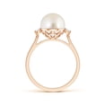 thumbnail image 2 of ANGARA South Sea Cultured Pearl Ring with Diamond Accents in 14K Rose Gold for Women | June Birthstone, Birthday, Anniversary, Jewelry Gift for Women | Pearl Ring, 2 of 8