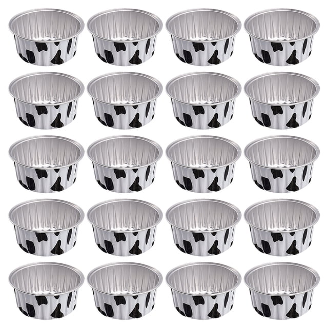 TIMIFIS Ramequins Jetables en Papier D\'aluminium pour Desserts, Coupes de Cuisson Réutilisables pour Friteuse à Air Chaud, Doublures pour Cupcakes, Coupes à Pudding pour Mariage, Noël, Cuisine, Fête, Fournitures des Fêtes Accessoires de Cuisine