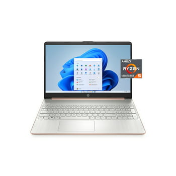 HP 15.6" FHD Laptop, AMD Ryzen 5 5500U, 8GB RAM, 256GB SSD, Pale Rose Gold, Windows 11 Home, 15-ef2130wm