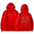 thumbnail image 4 of Tanghaowl Women Sweatshirt Autumn Winter Reversible Printed Casual Hoodie with Two-Sided Design and Cozy Warm Material Red1 XL, 4 of 4