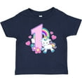 thumbnail image 3 of Inktastic I Am 1 Year Old with Unicorn and Hearts Girls Baby T-Shirt, 3 of 5