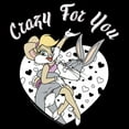 thumbnail image 2 of Men's Looney Tunes Valentine's Day Bugs Bunny and Lola Bunny Crazy for You  Graphic Tee Black Large, 2 of 5