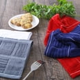 thumbnail image 2 of Paños de cocina para lavar platos, trapos de algodón para secar la limpieza, paquete de 8 paños de cocina (azul marino), 2 of 4