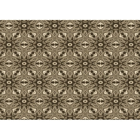 Ahgly Company Indoor Rectangle Patterned Brown Sugar Brown Area Rugs, 3' x 5'