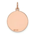 thumbnail image 3 of 14k Rose Gold Plain .009 Gauge Round Engravable 18mm Disc Charm XRM136/09, 3 of 4