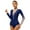 Navy Blue, variant on YONGHS Womens Glittery Gymnastics Dance Leotard Sheer Mesh Ballet Bodysuits Top Latin Dancewear Blue M
