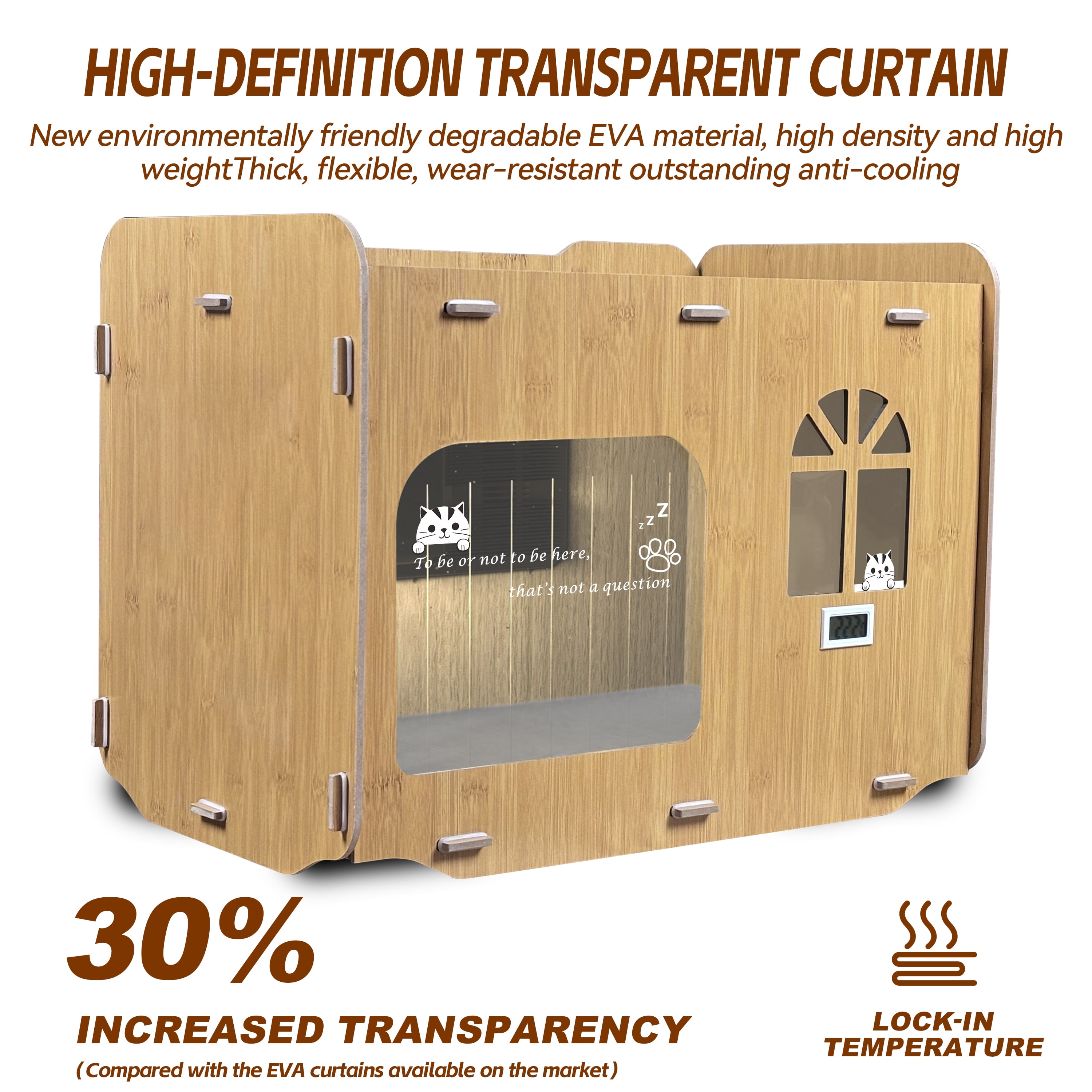 Air Conditioned Cat House for Outdoors – Self-Regulating Cooling & Heating Pet Bed with Turbo/Silent Modes, Bite-Proof