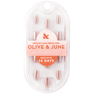 Olive & June Instant Mani Press-On Nails, Taupe Jelly Chrome