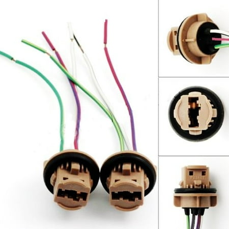 

iJDMTOY 7440 7443 Wiring Harness Sockets Compatible With LED Bulbs Turn Signal Lights Brake Lights