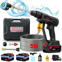 Mdon 420 PSI Cordless Pressure Washer, Portable High Pressure Washer Gun with 2 Battery & 6-in-1 Spray Nozzle, Electric Power Washer for Car Wash, Home Exterior, Driveway, Fence, Patio Cleaning