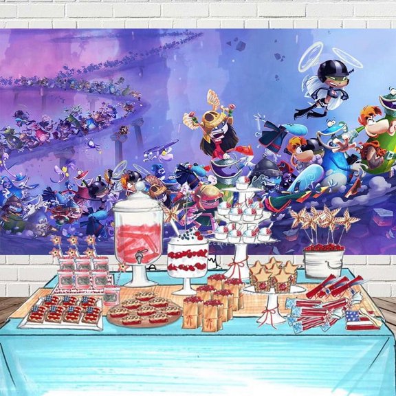 Rayman Legends Backdrop Banner Party Supplies Poster Movie Theme Background for Photography Kids Birthday Decorations