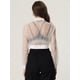 thumbnail image 3 of Chaqueta Bomber corta Allegra K para mujer ligera con cremallera Blanco L, 3 of 5