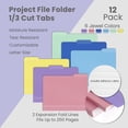 thumbnail image 2 of Heavyweight Poly File Folders, 1/3 Cut Tabs, 12 Pack, Assorted Colors, Letter Size, with Adhesive Labels, by Better Office Products, 2 of 5