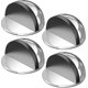 thumbnail image 1 of Set of 4 Door Stops, Stainless Steel Door Stops and Stoppers with Rubber Bumpers, Door Stops to Protect Doors, Walls and Furniture (Silver), 1 of 4